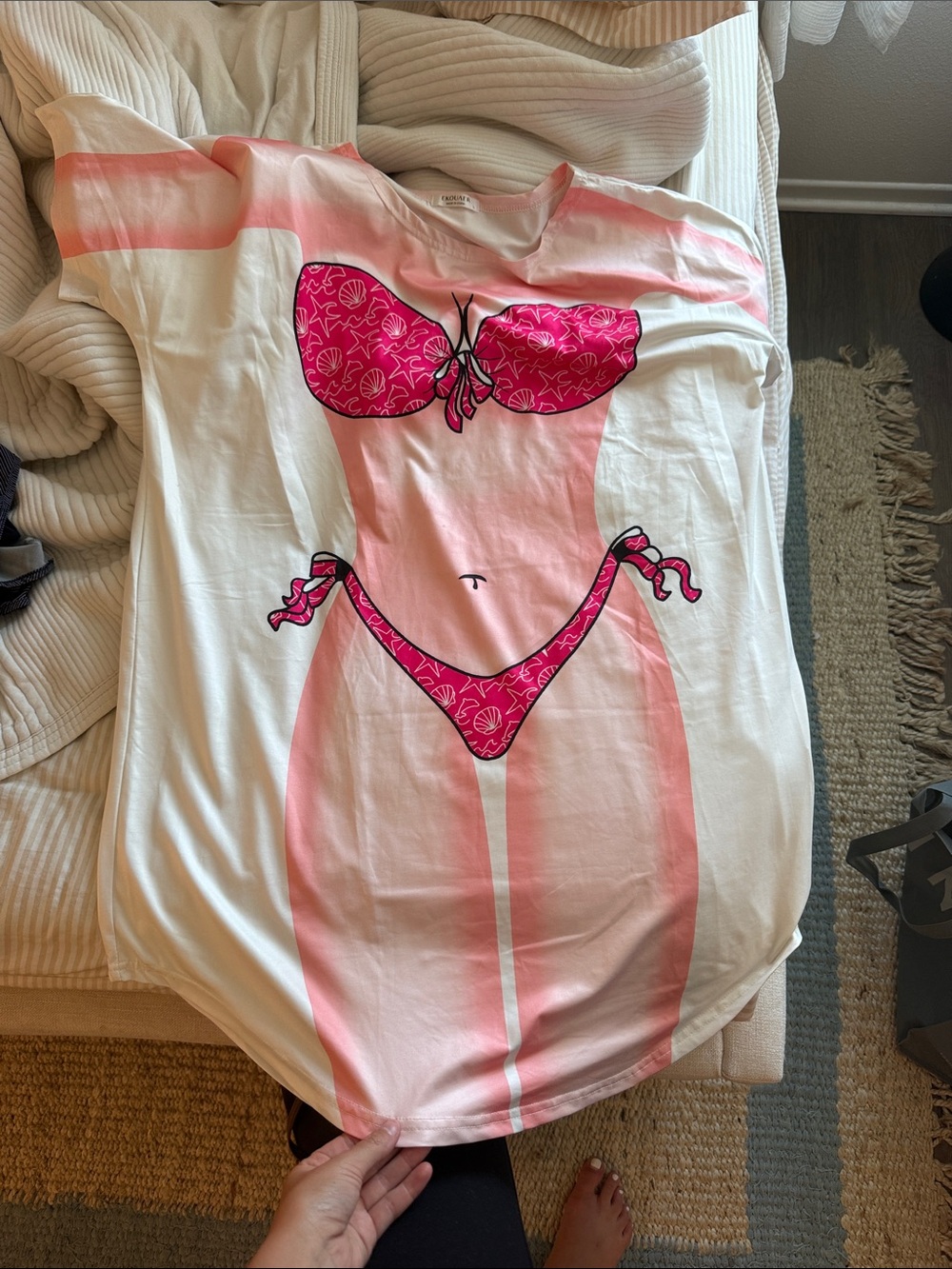Oversized bikini t shirt funny
